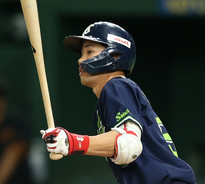 史上71人目・76度目のサイクル安打を達成したヤクルト・塩見泰隆