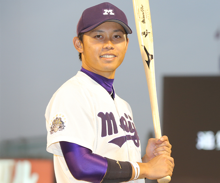 ＜神宮球場と私＞高山俊(明大/オイシックス新潟)　安打を求めた4年間「明治では『人間力』の大切さを鍛えられました」