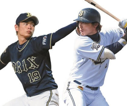 オリックス・ソックスにゴールドの2本ラインとBマーク／12球団