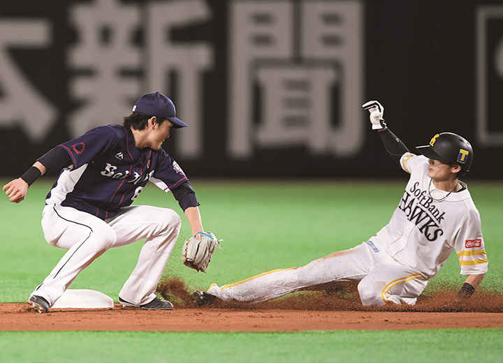 スピードだけじゃない！ NPB、MLB記録を抜く13試合連続盗塁・周東佑京