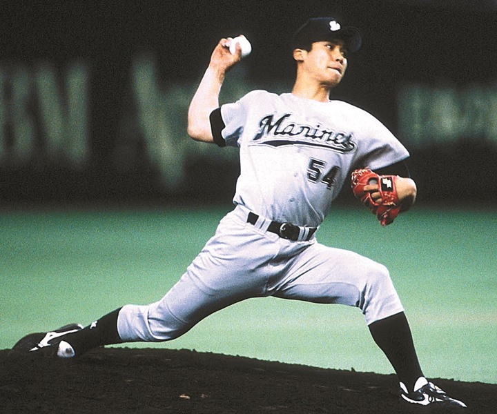 千葉ロッテマリーンズ　黒木知宏　ビジターユニフォーム　グレー　ネオクラシック 千葉ロッテマリーンズ 黒木知宏 ビジターユニフォーム グレー