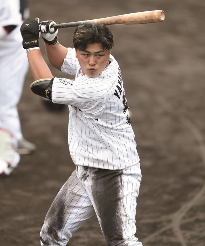 千葉ロッテマリーンズ 山口航輝選手 ユニフォーム - 野球