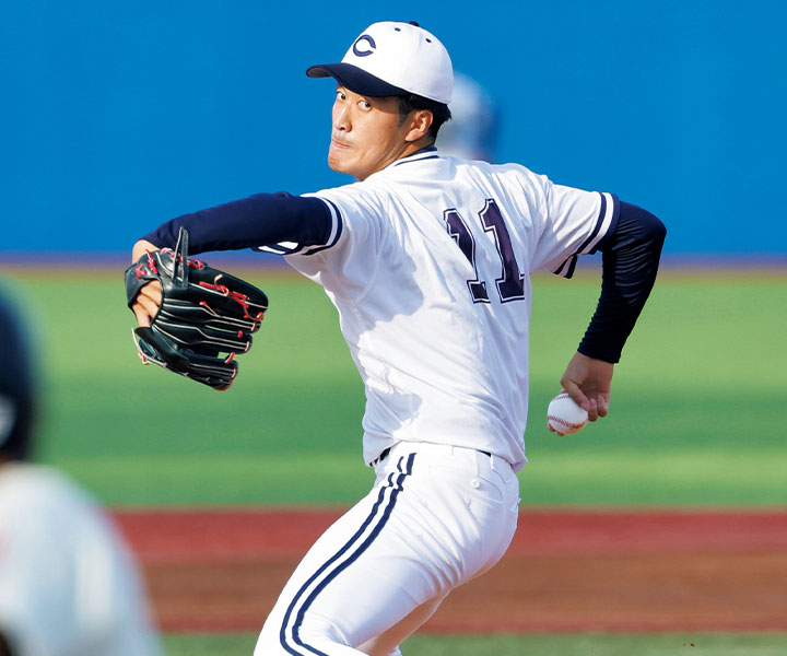 西舘勇陽(中大・投手)世界観をつくるクイック投法「野球は流れのスポーツですので、押し切るところは押し切る」