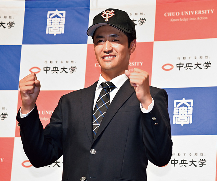 【巨人1位】西舘勇陽(中大/投手) 阿部新監督に誓う活躍　クイック投法で巨人を救う「歴史と伝統がある素晴らしいチーム。1年間、一軍に帯同してプレーしたい」