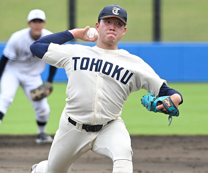 東北福祉大・堀越啓太(投手)　ストレートで圧倒する剛腕「プロの舞台でやりたい」