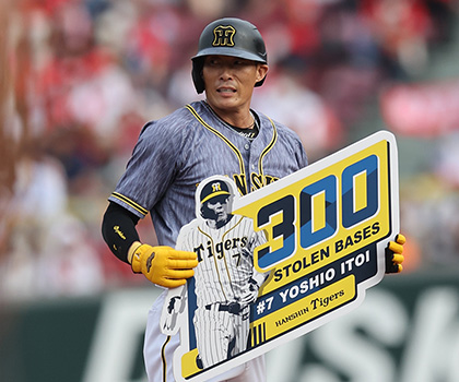 阪神・糸井嘉男 300盗塁(週間記録室/9月7日～9月12日)／週間記録室2021