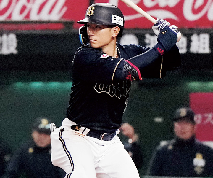 【連続写真】オリックス・西川龍馬「お手本のような素晴らしいスイング　下半身の粘りで対応力はさらに↑」