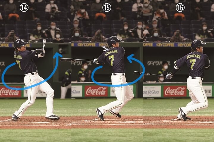 連続写真 ヤクルト 内川聖一 後編 トップを少しだけ浅くすることでスピードボールに対応 バットの出し方 バットの抜き方のテクニックはさすがです 野球コラム 週刊ベースボールonline