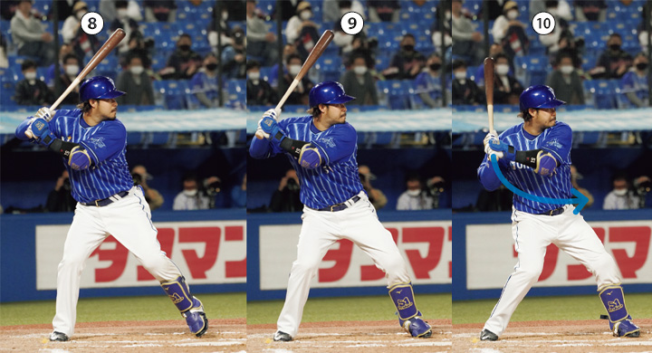 連続写真】DeNA・宮崎敏郎「個性的な始動でムダが多そうに見えて、実は