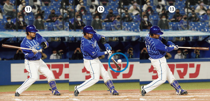 連続写真】DeNA・宮崎敏郎「個性的な始動でムダが多そうに見えて、実は