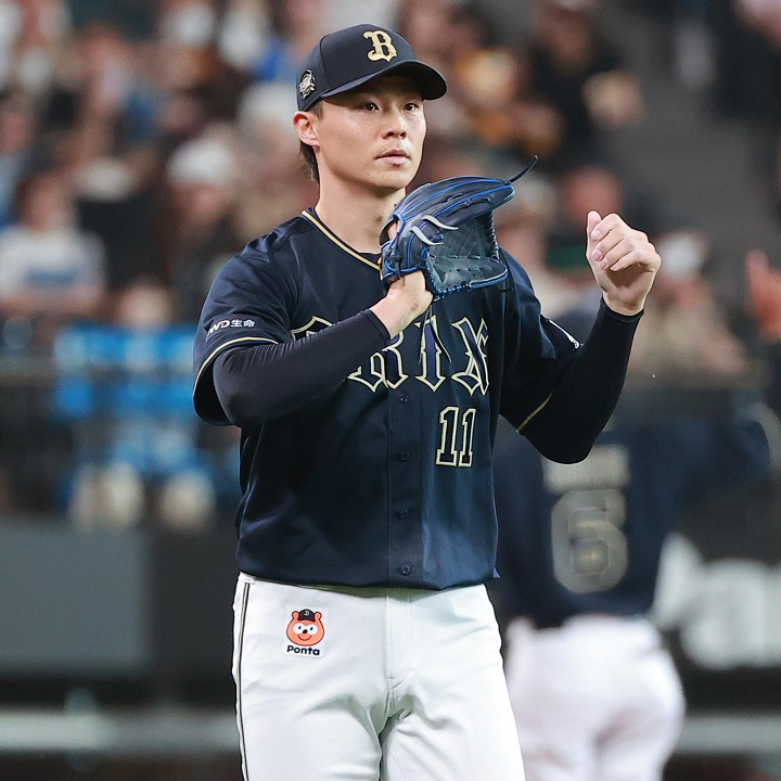 オリックス 山崎福也 ビジター ユニフォーム O 日本ハム