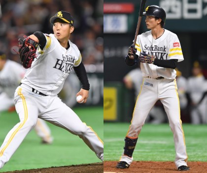 ソフトバンク 川原弘之＆周東佑京 喜びいっぱいの支配下登録