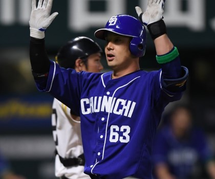 中日 堂上直倫 代打満塁弾！