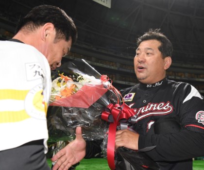 ロッテ 王者に競り勝つ
