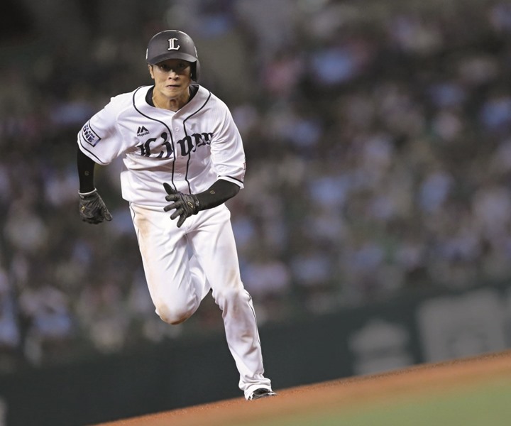 金子侑司　直筆サインパネル 西武ライオンズ 金子侑司2019パリーグ 最多盗塁直筆サイン入りフォト