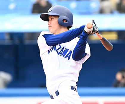 現•西武ライオンズ 【若林楽人】駒大野球部時代のホームランボール 西武・若林楽人 迷いなき信念「長打も打てて、走れて、チームの