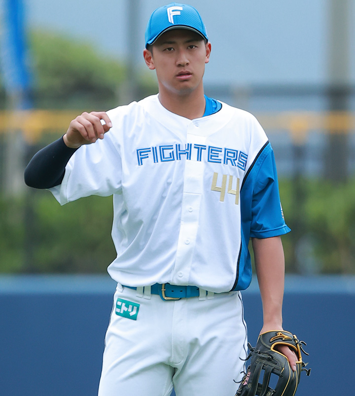 日ハム ユニフォーム 44番プロ野球　坂口選手￼ 阪口 樂 | 選手名鑑 | 北海道日本ハムファイターズ