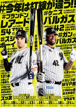 ロッテが3月の球団ポスターにレアード＆バルガスを起用
