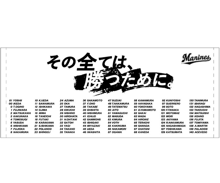 【ロッテ】「その全ては、勝つために。」スローガンとオールメンバーグッズ、販売開始
