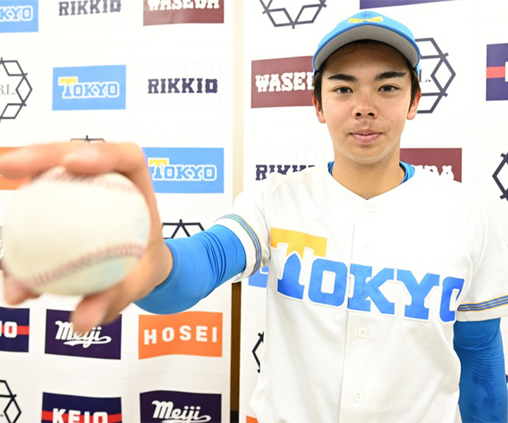 【大学野球】バットのヘッドをうまく使ったスイング　神宮デビュー戦で一発を放った東大・秋元諒