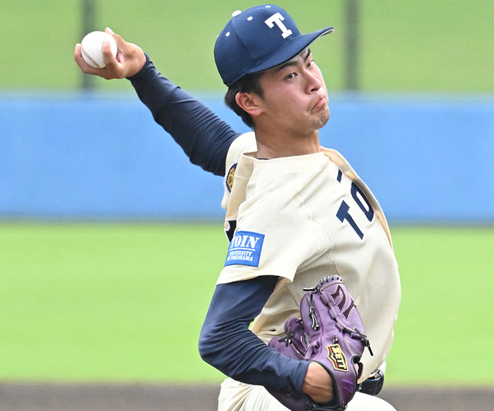 【ドラフト】楽天・1位 古謝樹(桐蔭横浜大) 変化球も抜群のキレ／プロ野球ドラフト会議