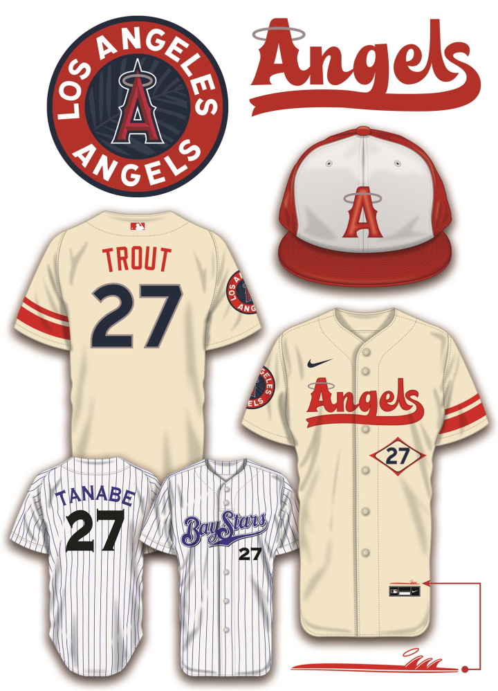 MLB 大谷翔平 エンゼルス ユニフォーム 進む 2022 シティー