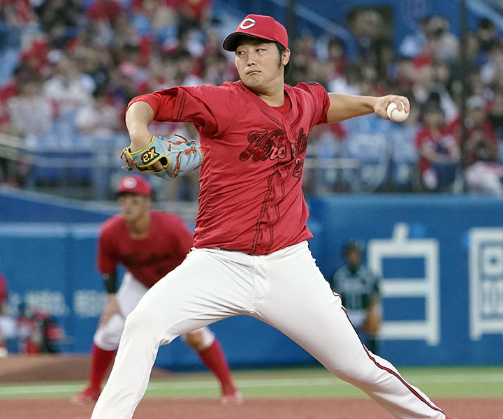 広島・床田寛樹　山田選手に対して低めに集める持ち味を生かした投球を見せたが……／荒木大輔のPitching Analysis