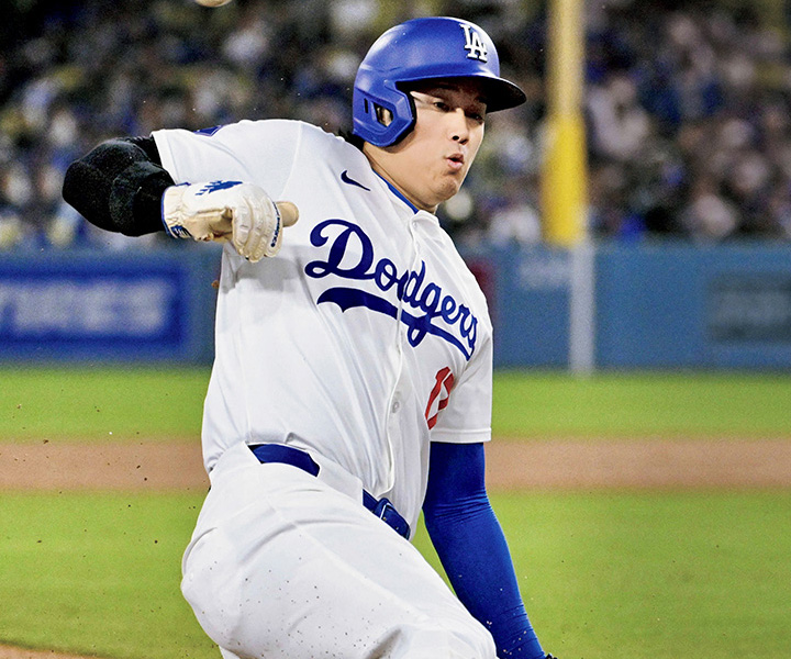 ドジャース・大谷翔平　走塁でも一流を見せつける「やっぱりスタートがすべてじゃないかな。あとはスタートを切るタイミングと勇気が一番」