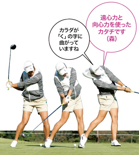 頭を右に残した成田美寿々のビハインド ザ ボール ココがすごい 女子プロのワザを盗め ワッグルonline