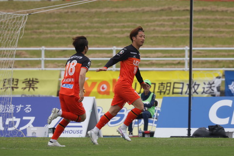 試合を決めた開始4分/Ｊ２リーグ 第16節 山口×山形